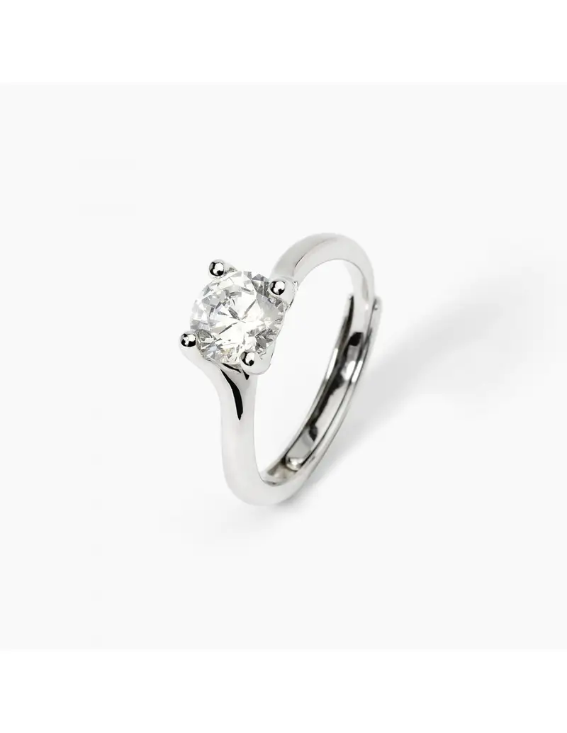 Anello contrarie regolabile MABINA 523399 in argento con cristallo 6,5 mm