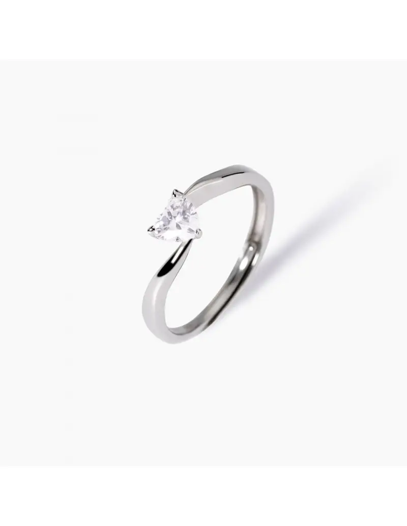 Anello regolabile MABINA Beato Tra Le Donne 523429 in argento 925 con cristallo cuore