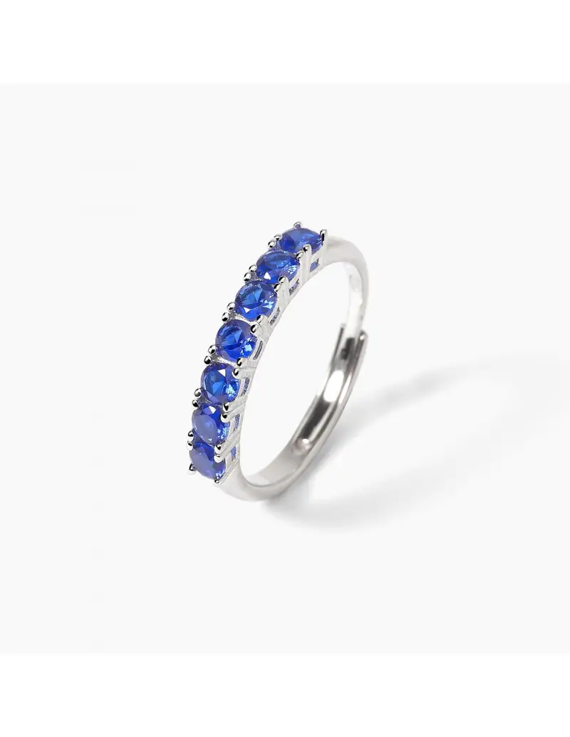 Anello regolabile MABINA Soiree 523387 in argento e zaffiri sintetici