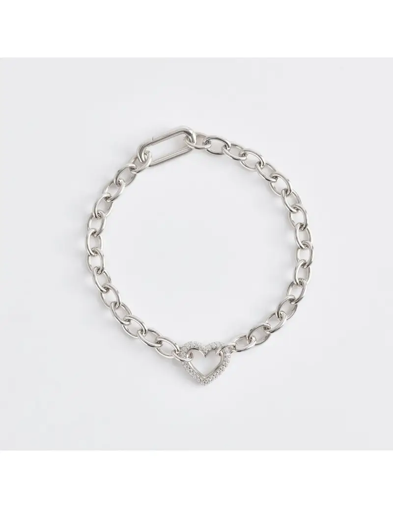 Bracciale MABINA in argento 925 e zirconi 533506 Cuore