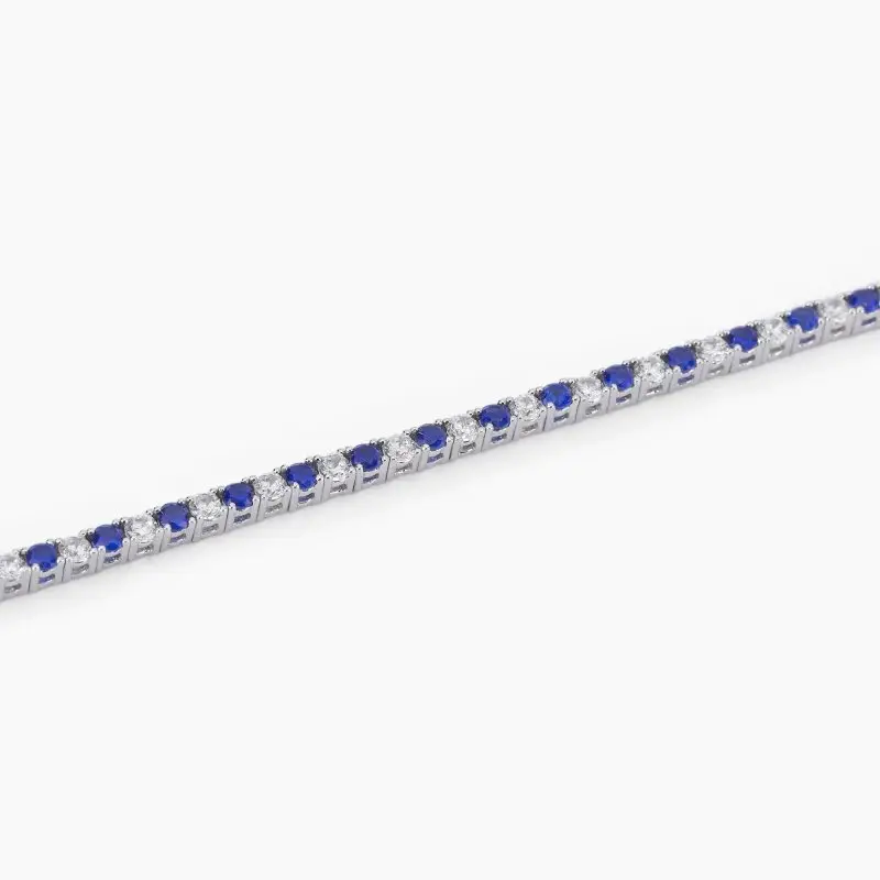 Bracciale Tennis Con Zaffiri Sintetici Tennis Club - Mabina miniatura 2