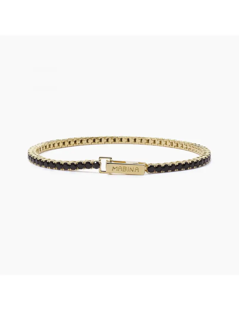 Bracciale Tennis MABINA Tennis Club in argento 925 dorato 533658-M