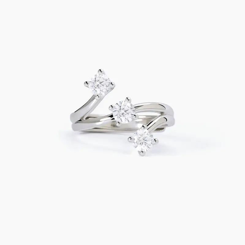 Anello Donna In Argento Con Zirconi Trilogy