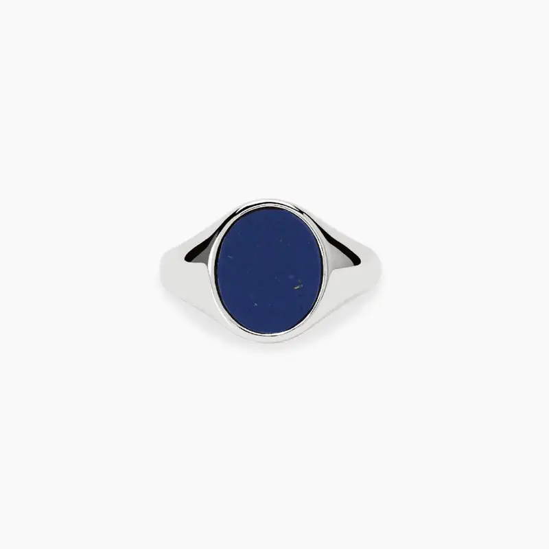 Anello Ovale In Argento E Lapis Kingstone
