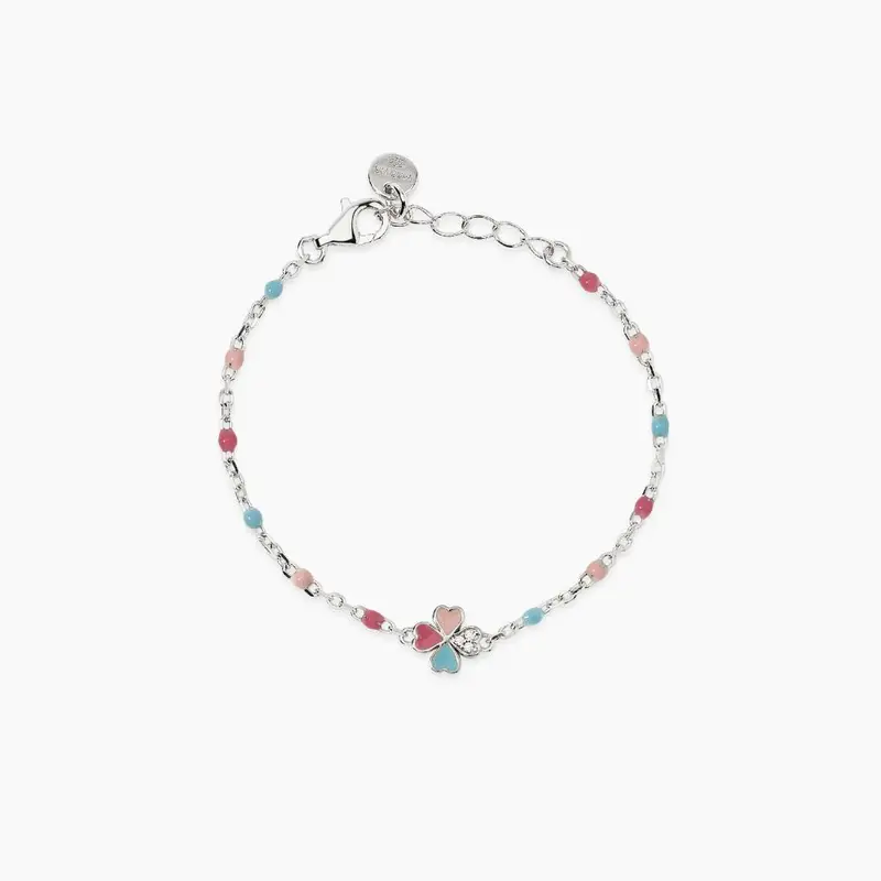 Bracciale Baby Multicolor Con Quadrifoglio Cercami