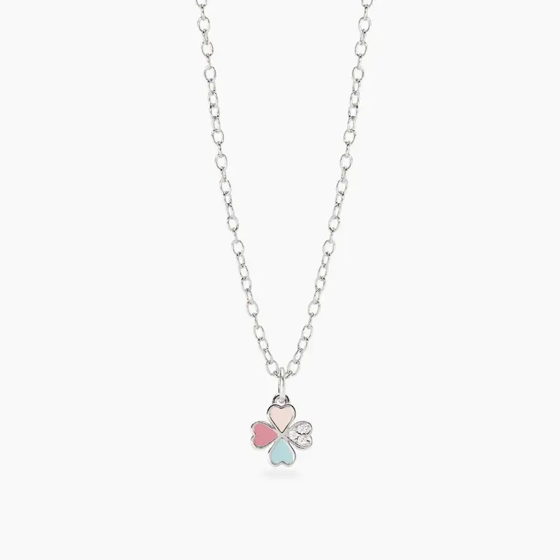 Bracciale Bambina Con Quadrifoglio Smaltato Cercami