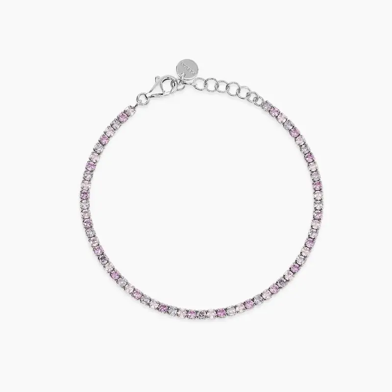 Bracciale Bambina Rosa In Argento Mini Tennis