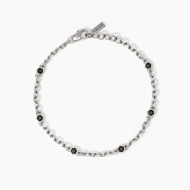 Bracciale Con Catena Forzatina E Zirconi City Square