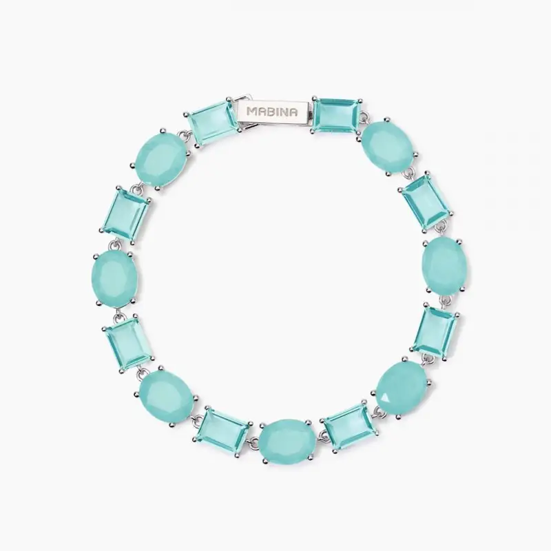 Bracciale Con Fusion Stone Glass Azzurro Santorini