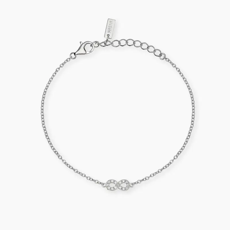 Bracciale Con Infinito E Diamanti Lab-grown 0,009 Carati