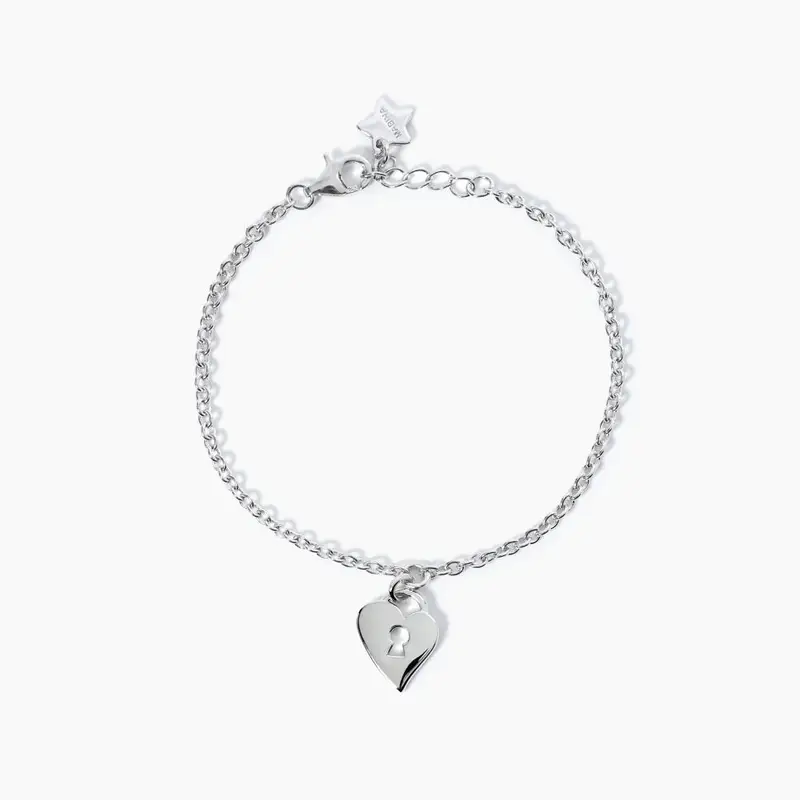 Bracciale Con Lucchetto Argento Cuore Segreto