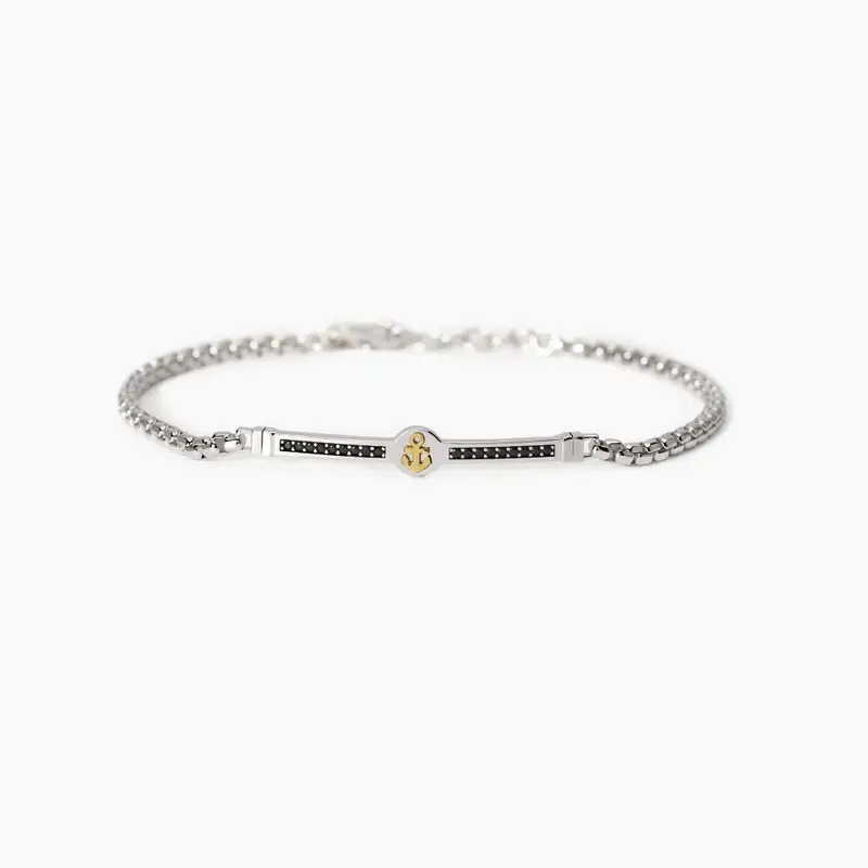 Bracciale Con Placca Centrale Ancora Cruise