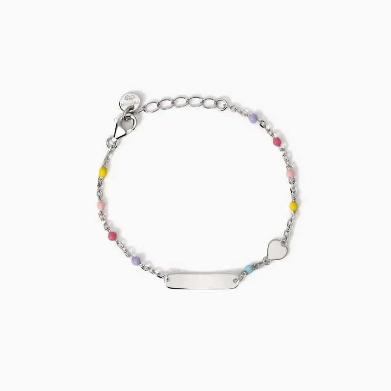 Bracciale Con Targhetta Incidibile E Cuore Heart-tag