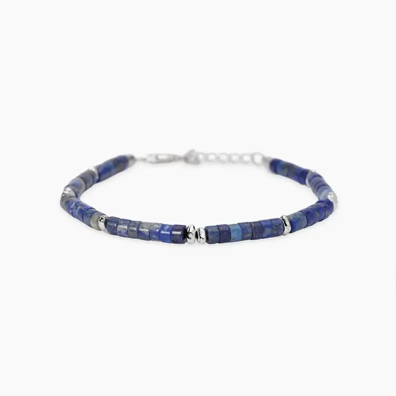 Bracciale Da Uomo In Argento E Lapis Blu Beach Party