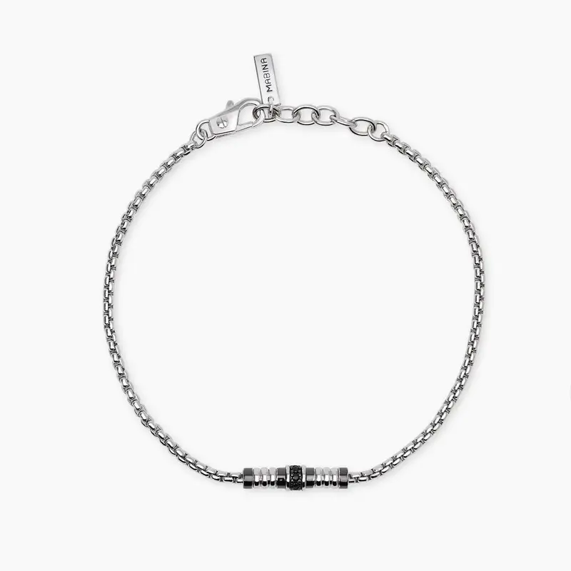 Bracciale Da Uomo Regolabile In Argento Con Catena Veneta Thinker