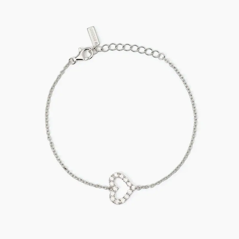 Bracciale Donna In Argento Con Cuore Happy Love