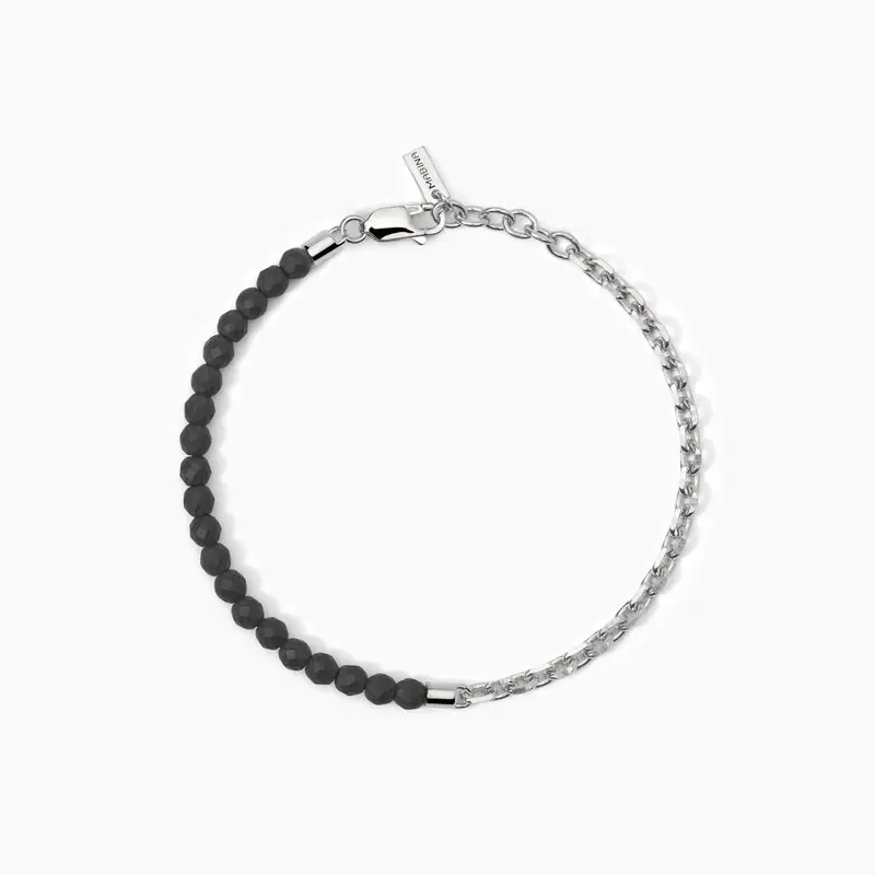 Bracciale In Argento Con Catena E Ematite Shaker