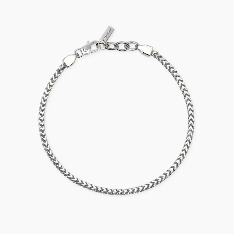 Bracciale In Argento Con Catena Franco V-shape