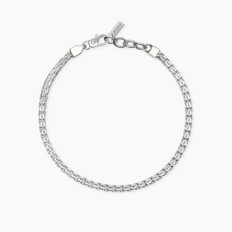 Bracciale In Argento Con Catena Veneta Box