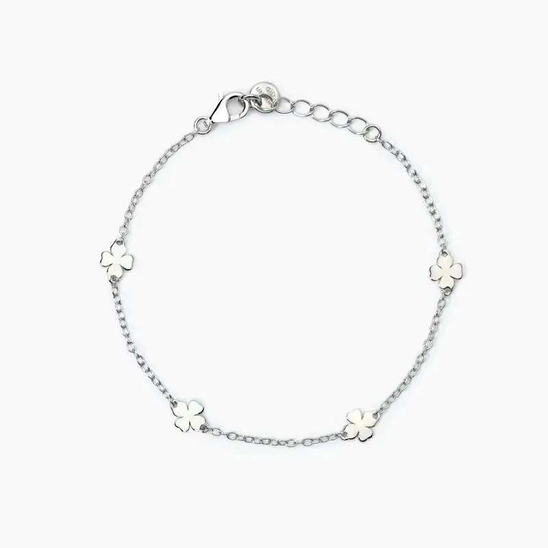 Bracciale In Argento Con Quadrifogli Cercami