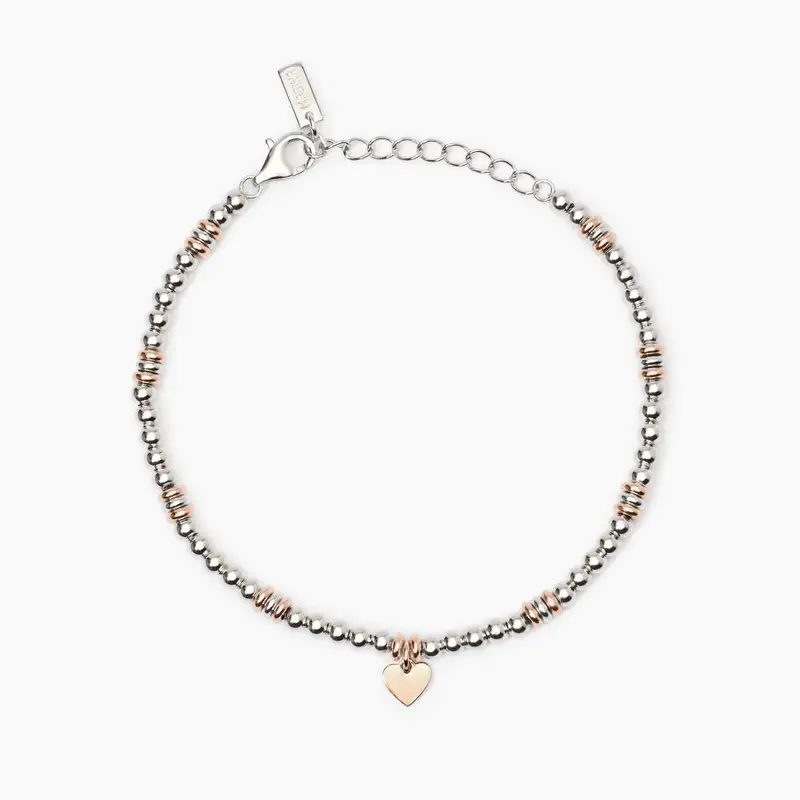 Bracciale In Argento Placcato Oro Rosa Con Cuore Little Mix