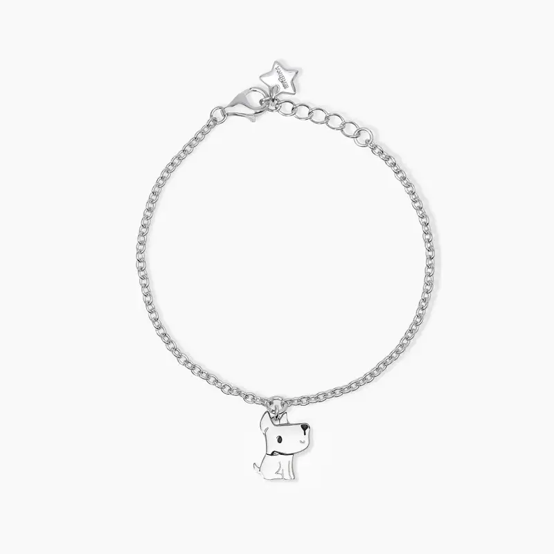 Bracciale Junior In Argento Con Cagnolino Pendente Bau Bau
