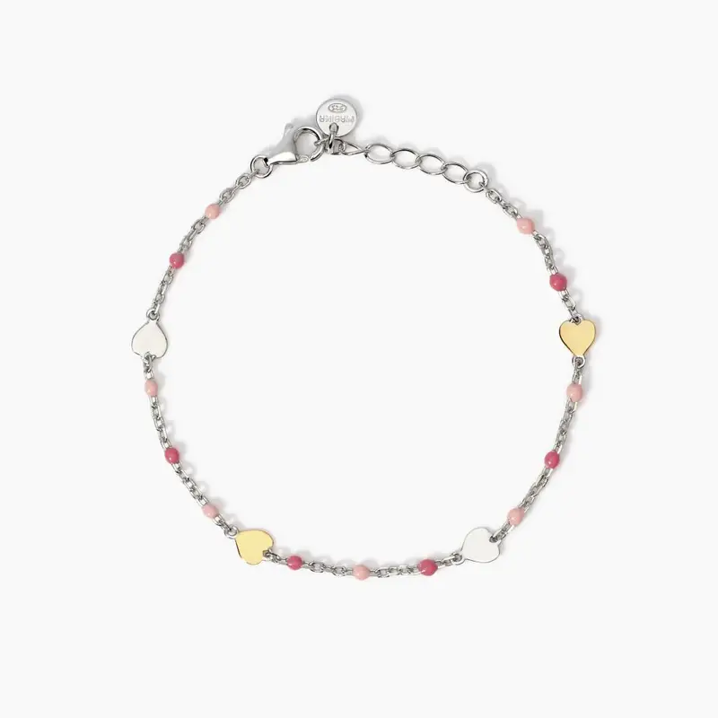 Bracciale Multicolor Con Cuori Mon Amour