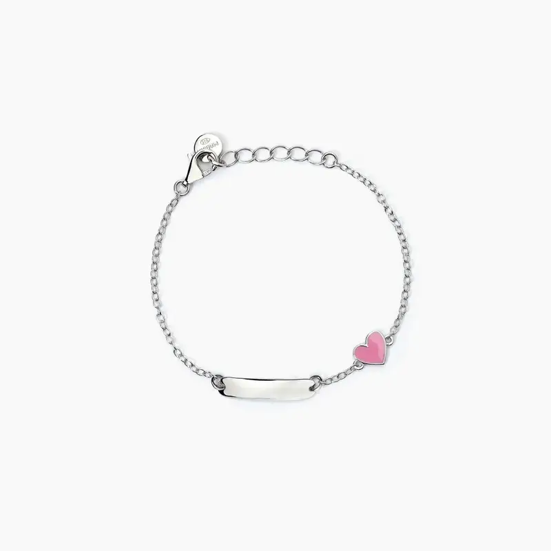 Bracciale Personalizzabile In Argento Con Cuoricino Heart