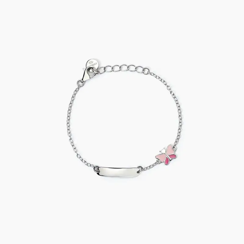 Bracciale Personalizzabile In Argento Con Farfalla Butterfly