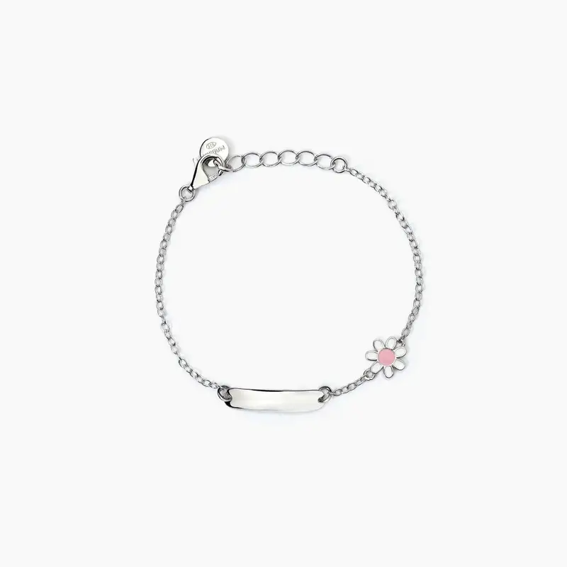 Bracciale Personalizzabile In Argento Con Margherita Daisy
