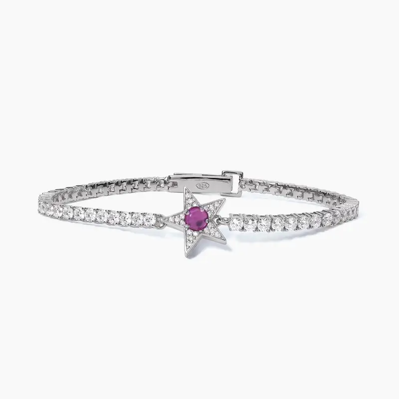 Bracciale Tennis Argento Con Tormalina Sintetica Starlet