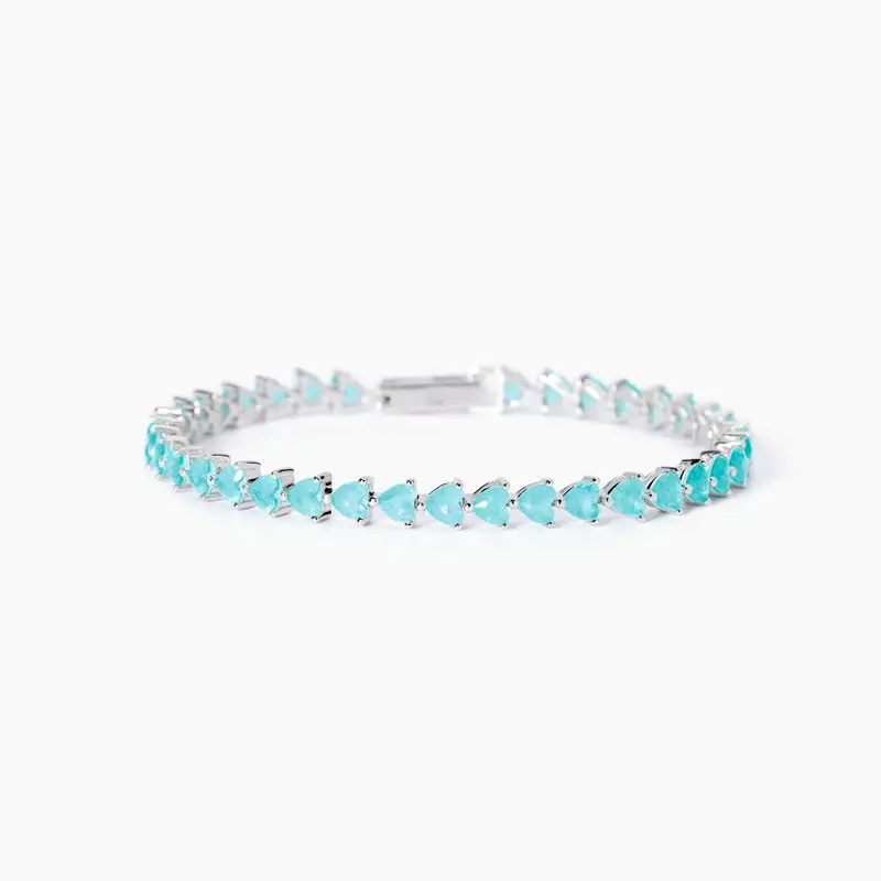 Bracciale Tennis Con Fusion Stone Glass Azzurro Non Sara' Un'avventura