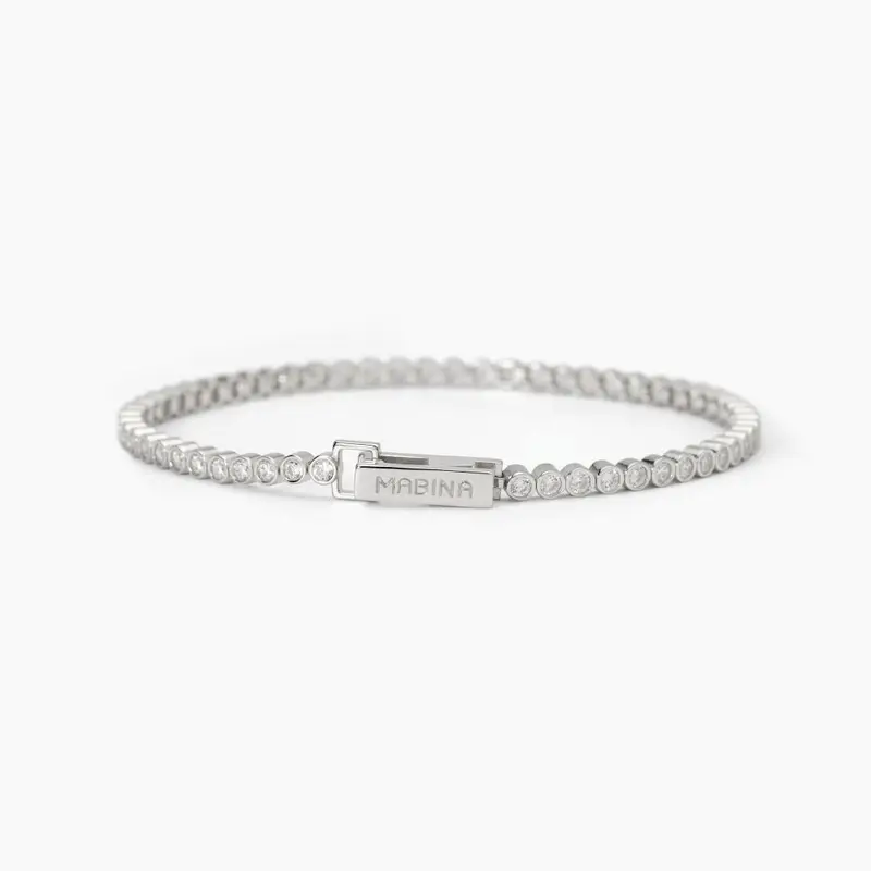 Bracciale Tennis In Argento Con Zirconi Bianchi Privilegio