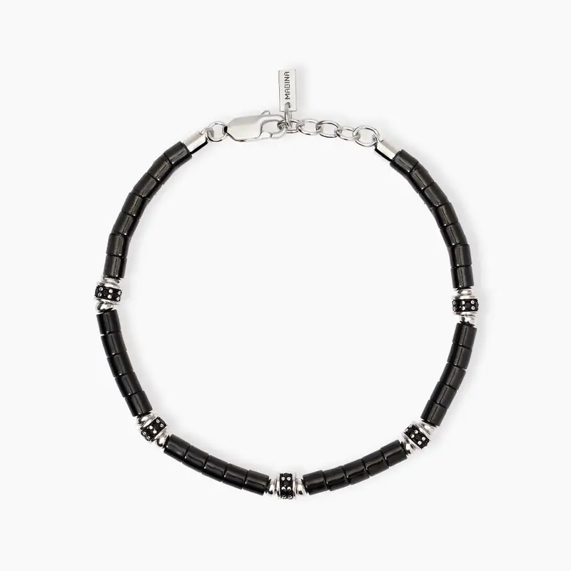 Bracciale Uomo Con Elementi Ceramica Pit Stop