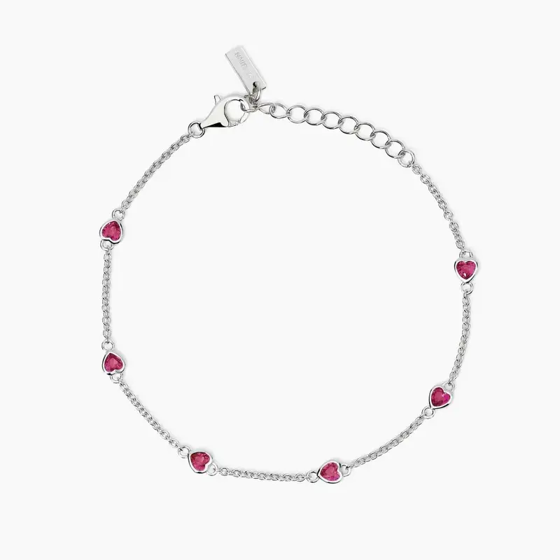 Brcacciale Con Rubini Sintetici Taglio Cuore Lolita