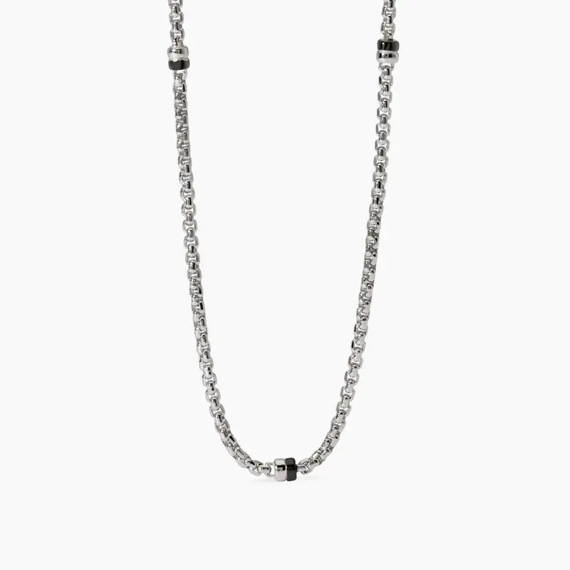 Collana Con Catena Veneta Ed Elementi Bruniti Montecarlo