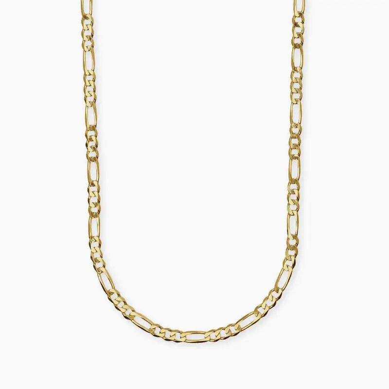 Collana In Argento Dorato Con Catena Figaro Da Uomo Millennium