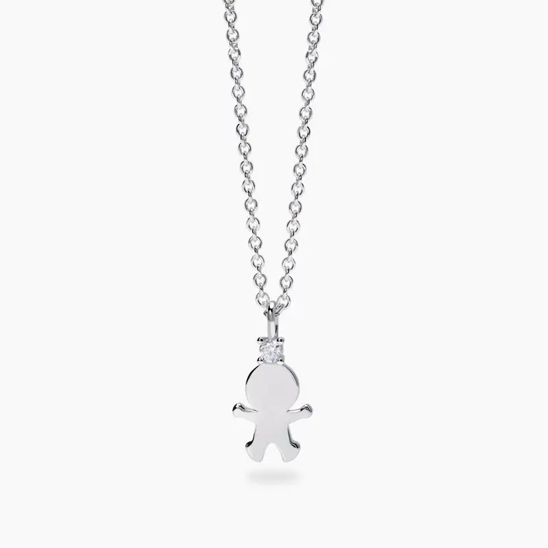Girocollo Con Ciondolo Bimbo E Diamante Lab-grown My Diamond