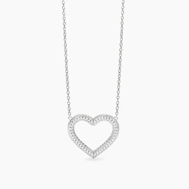 Girocollo Con Cuore In Zirconi Vera