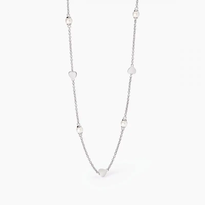 Girocollo Con Cuori E Perle Sky Love