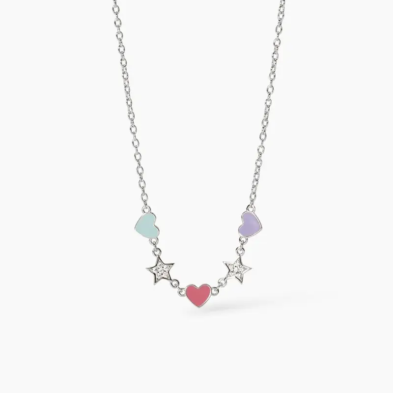 Girocollo Da Bambina Con Cuori E Stelle Cuor Di Stelle