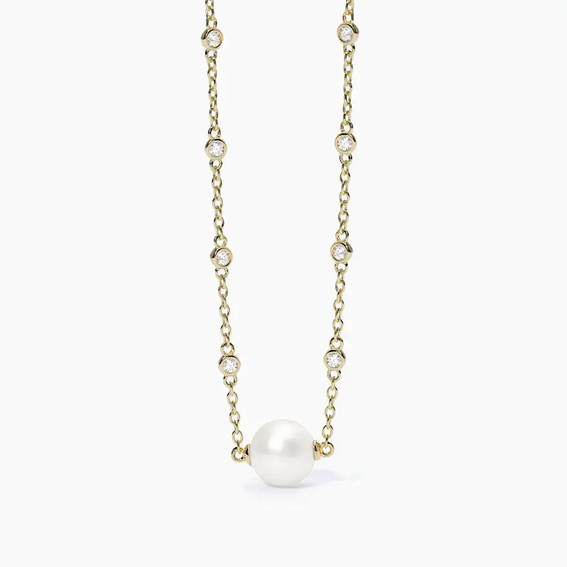 Girocollo Dorata Con Perla Duchessa