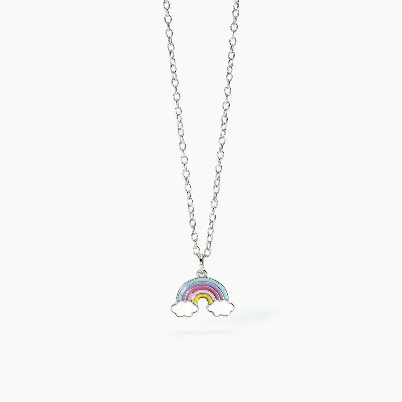 Girocollo In Argento Con Arcobaleno Rainbow