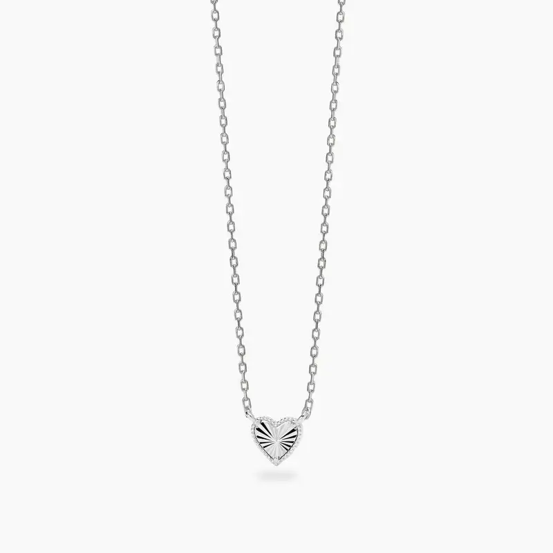 Girocollo In Argento Con Catena Forzatina E Cuore Voilà