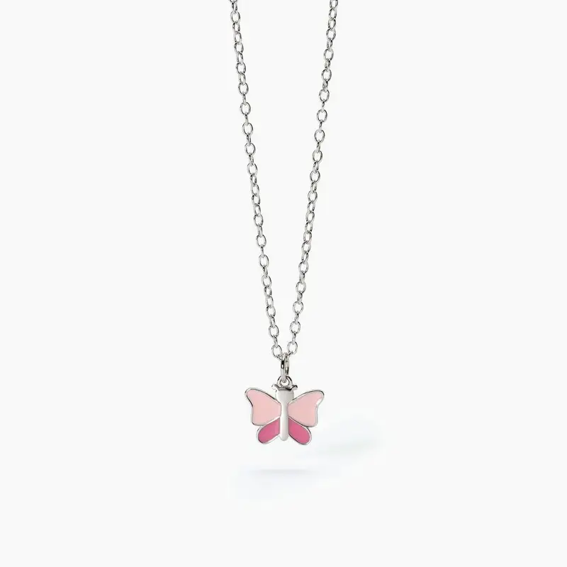 Girocollo In Argento Con Farfalla Butterfly