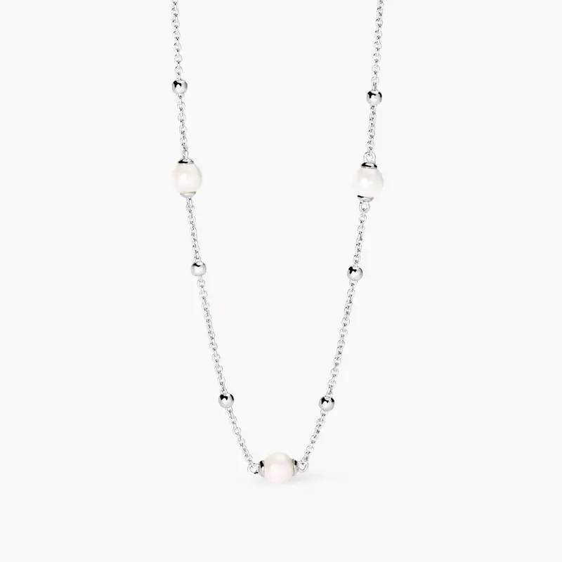 Girocollo In Argento Con Perle Conchiglia Duchessa