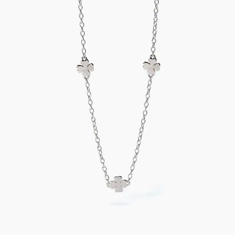 Girocollo In Argento Con Quadrifogli Cercami