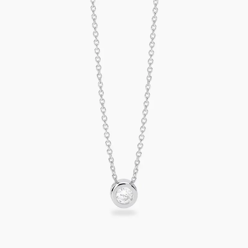 Girocollo Punto Luce Con Diamante Lab-grown 0,18 Carati