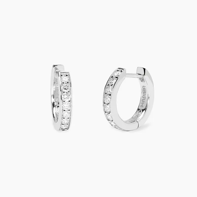 Orecchini A Cerchio Con Diamanti Lab-grown 0,025 Carati