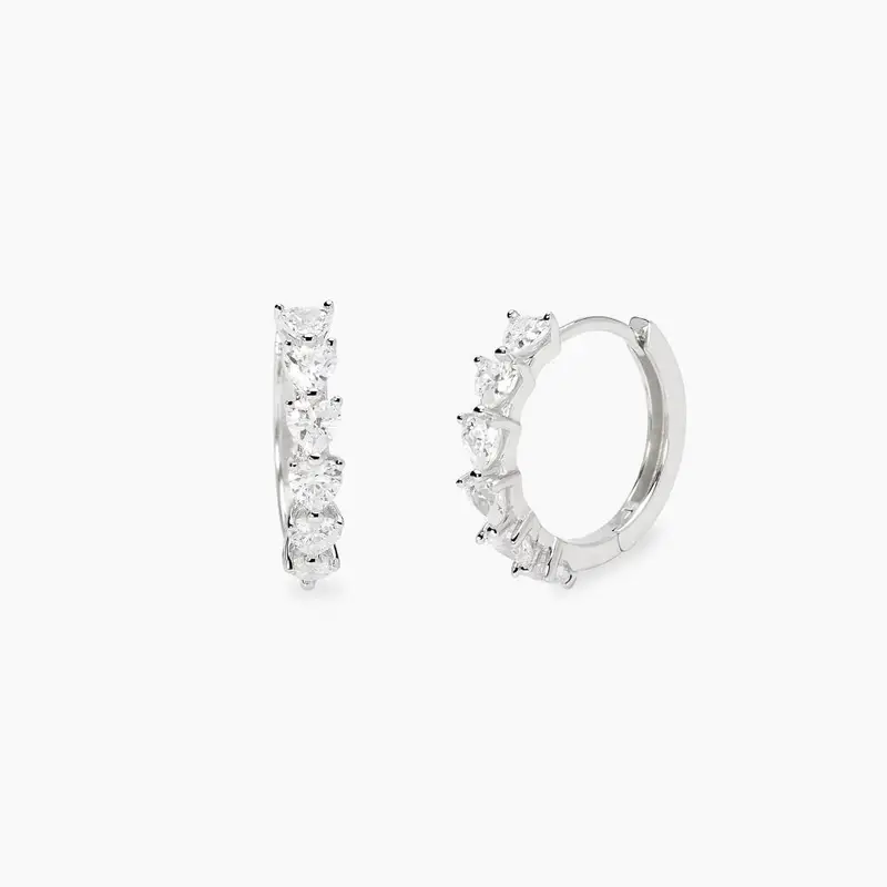 Orecchini A Cerchio Con Zirconi Cuore Non Sarà Un avventura